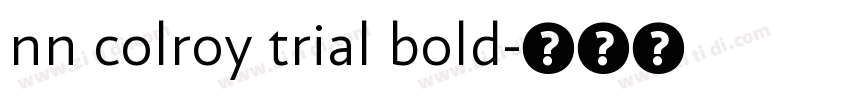 nn colroy trial bold字体转换